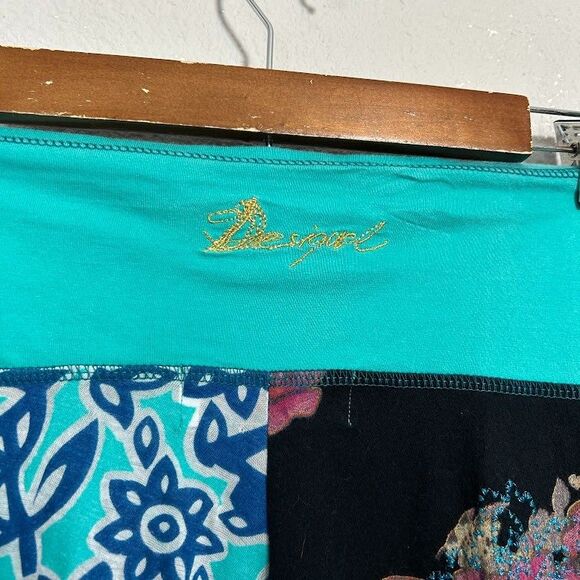 VTG Y2K Desigual A Line Circle Skirt XL Embroidered Patchwork Floral Whimsical - Picture 7 of 10